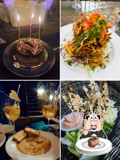 Chocolate cake at Zarza Club and Terrace Jaipur