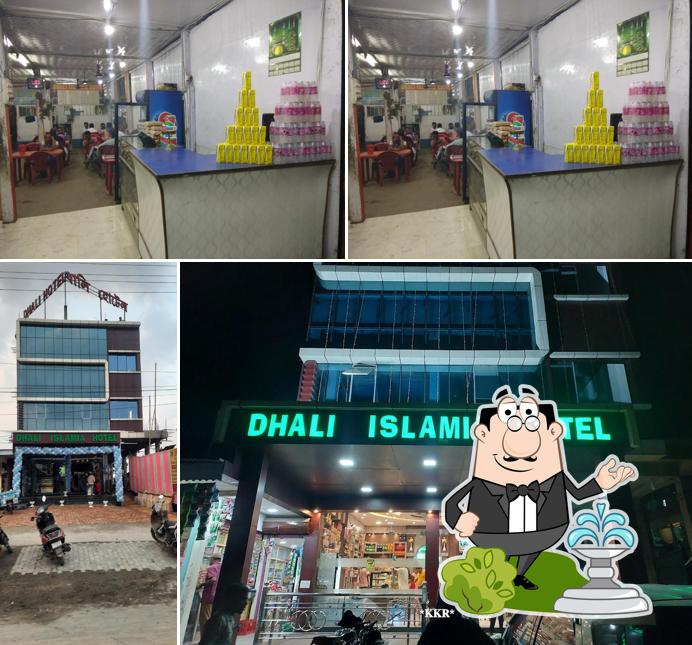 The exterior of Dhali Islamia Hotel