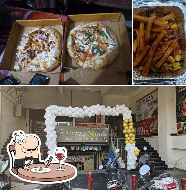 Food at Pizza monk cafe & party hall