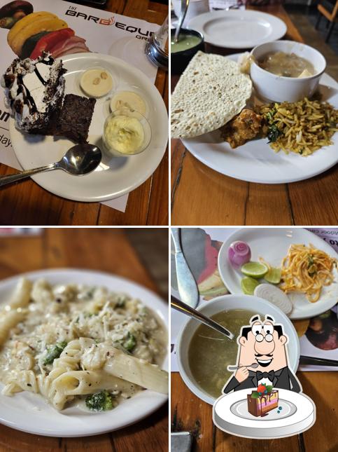 Chocolate cake at The Barbeque Grill