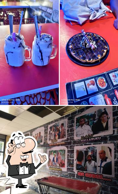 This is the image showing interior and food at Hangover Shakes