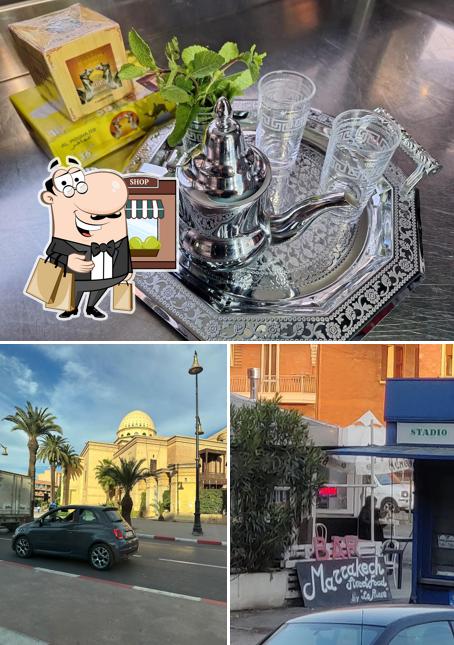 Questa è la foto che presenta la esterno e cibo di Marrakech Street Food by "Le Prince"