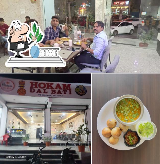 The photo of Hokam Dal Bati’s exterior and food