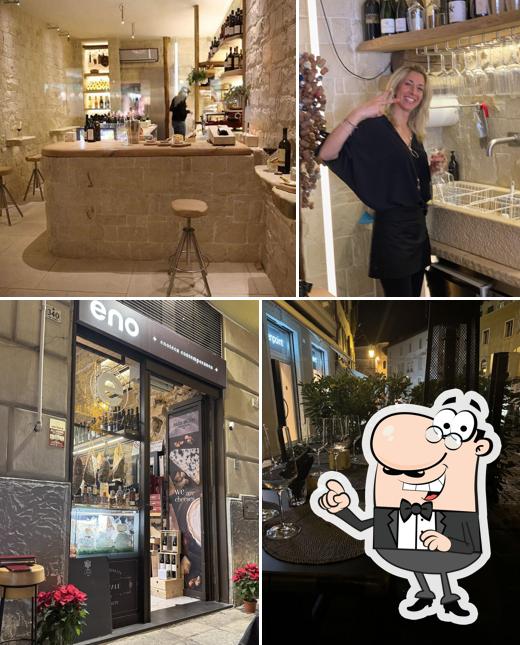 Gli interni di Enoteca Contemporanea