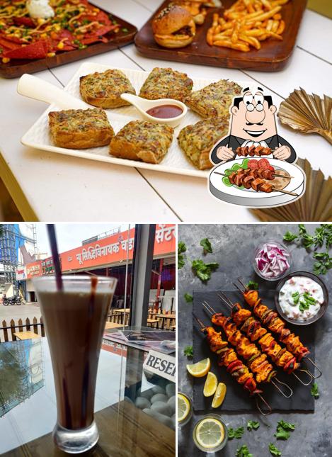 Among various things one can find food and beverage at The Saga (Powered by Desi Kitchen)