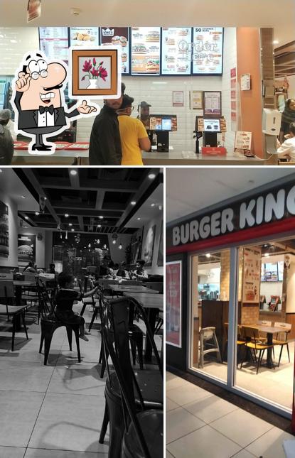 Take a seat at one of the tables at Burger King