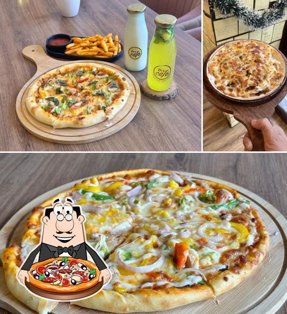 Try out pizza at Dr's Cafe