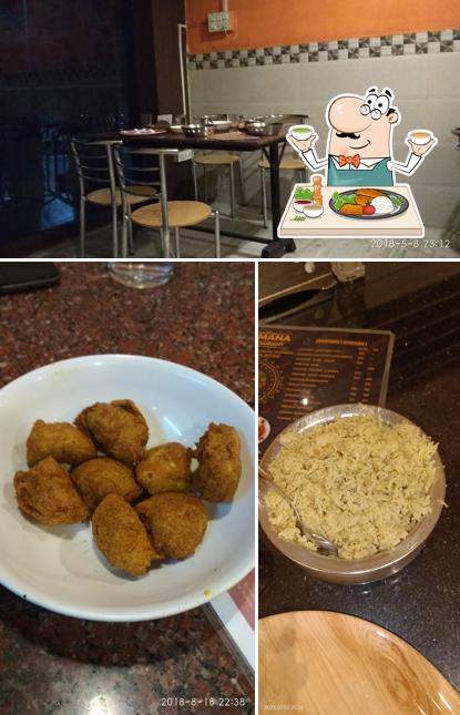 This is the image showing food and dining table at Namana Restaurant