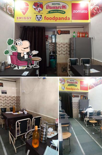 The interior of Hotel Bawarchi