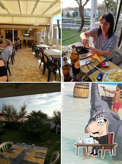 Gli interni di Bagno Rosa