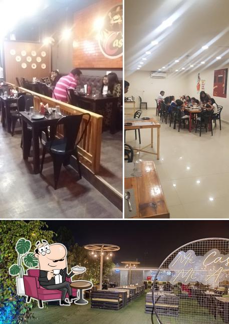 Take a seat at one of the tables at Mi Casa Food Court
