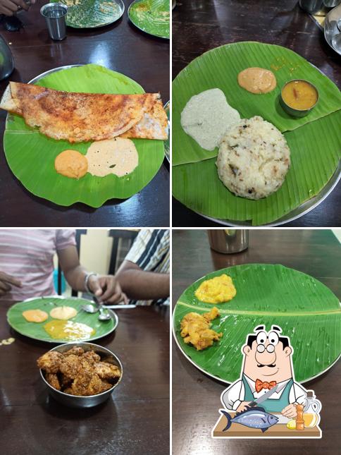 Grilled salmon at Atherai Vegetarian Restaurant