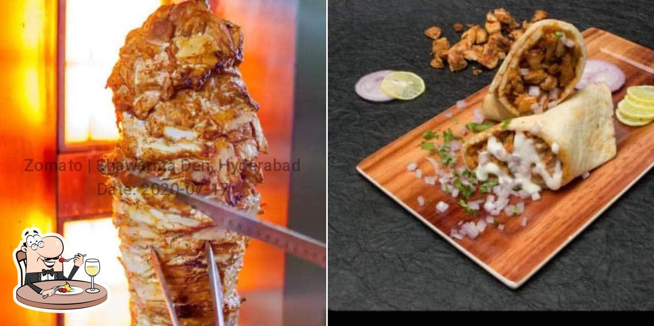 Food at Shawarma den
