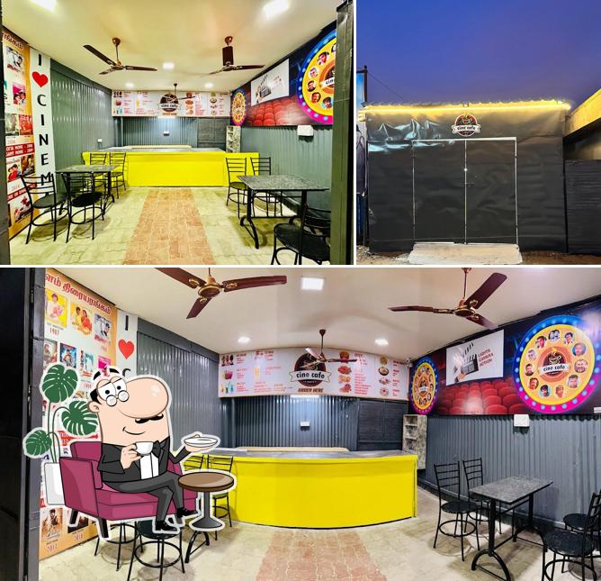 The interior of Cine Cafe