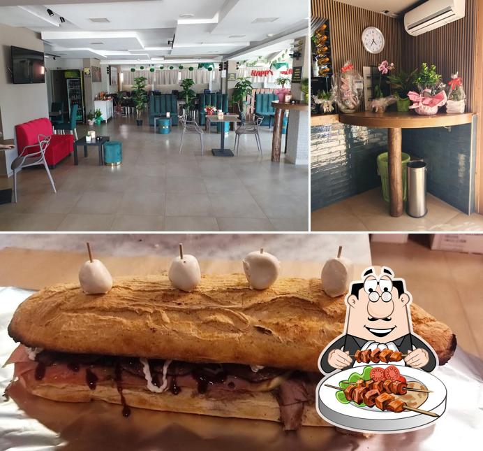 La cibo e interni del ristorante
