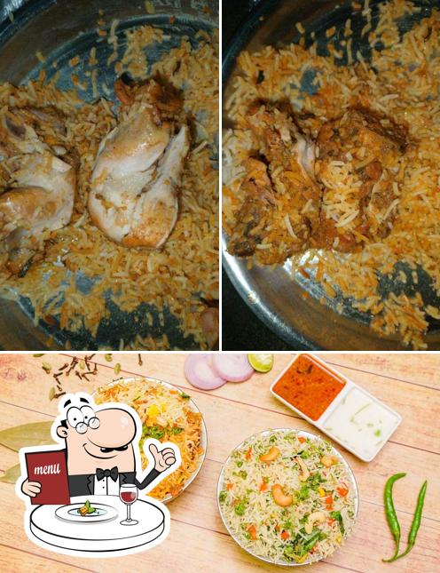 Food at Jilani hyderabad dum briyani point
