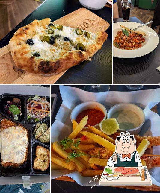 Fish and chips at Toscano