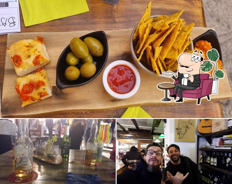 La interni e cibo del ristorante