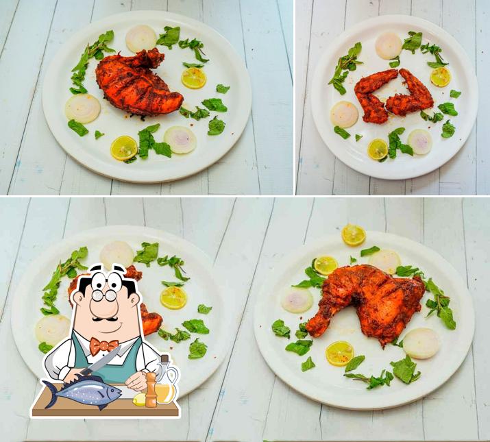 Grilled salmon at IQ's Hyderabad Patthar Ka Ghost