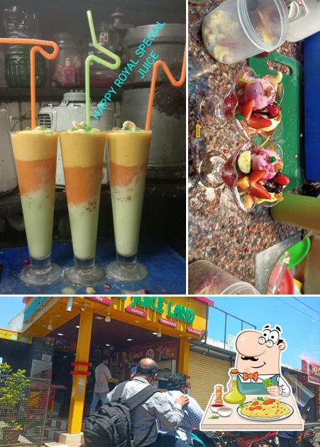 Take a look at the picture displaying food and interior at Tai Juice Land