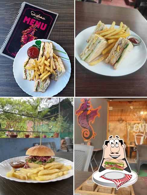 Club sandwich at Emdona eatery