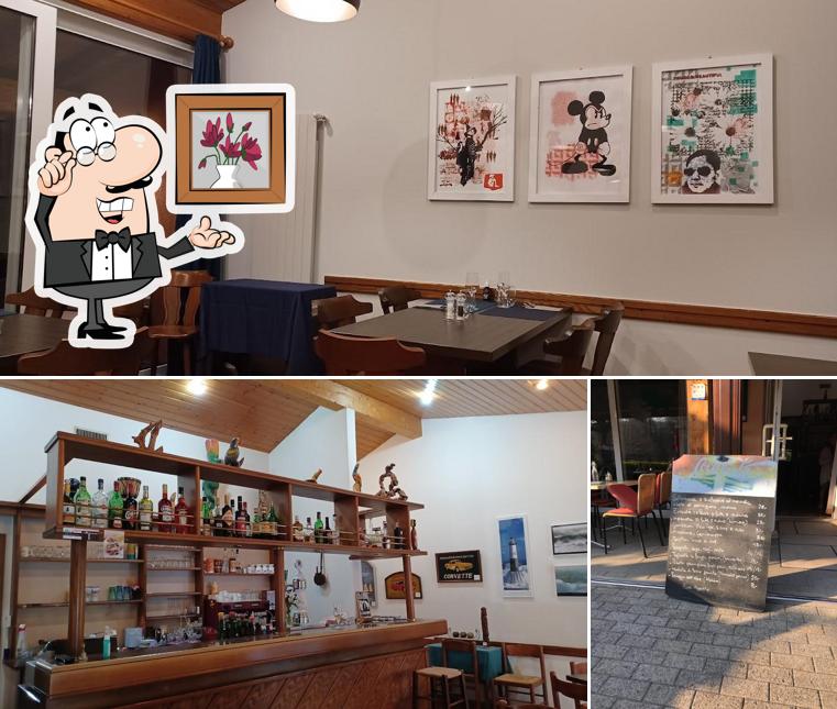 Gli interni di Osteria La Foce