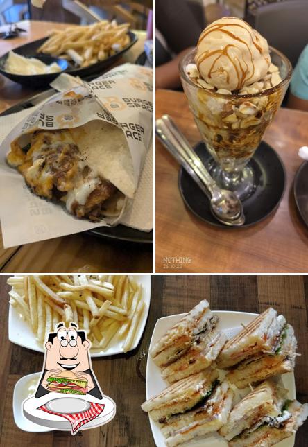 Club sandwich at Burger Space