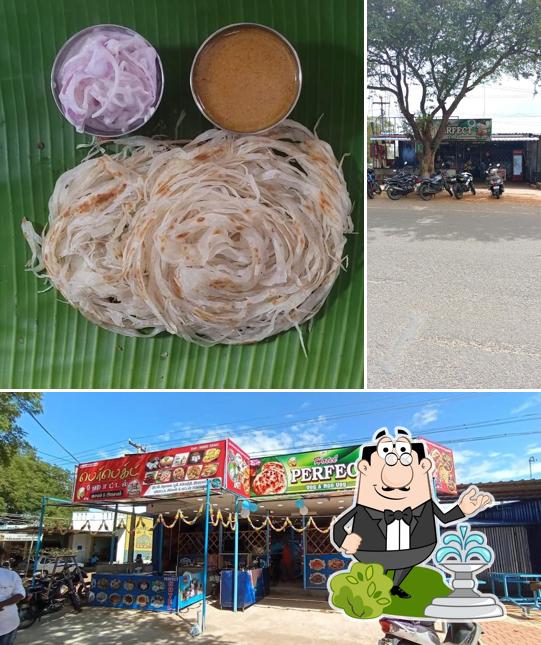 The image of exterior and food at Hotel Perfect