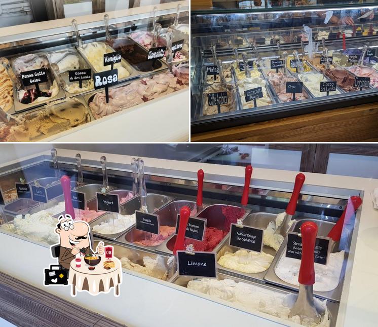 Cibo al Gelateria Emilia Murten