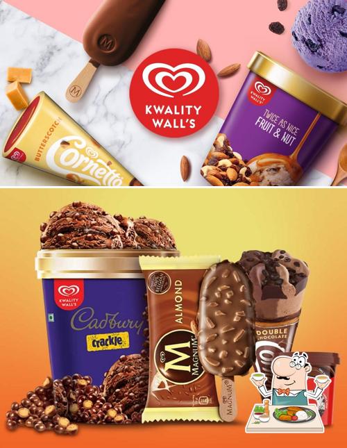 Food at Kwality Wall’s Frozen Dessert and Ice Cream Shop