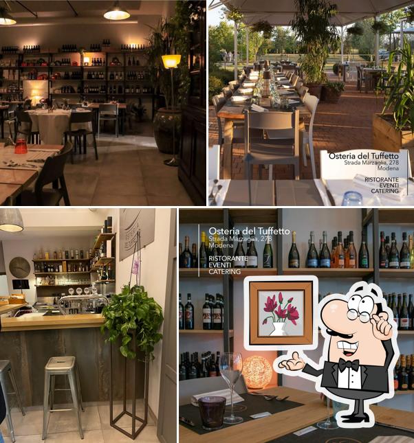 Gli interni di Osteria del Tuffetto