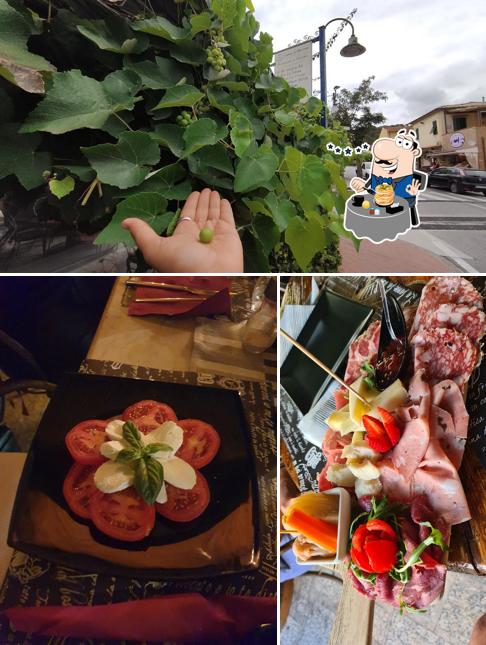 La cibo e esterno del ristorante