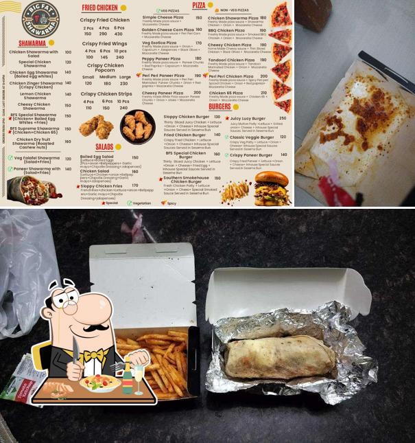 Food at Big Fat Shawarma