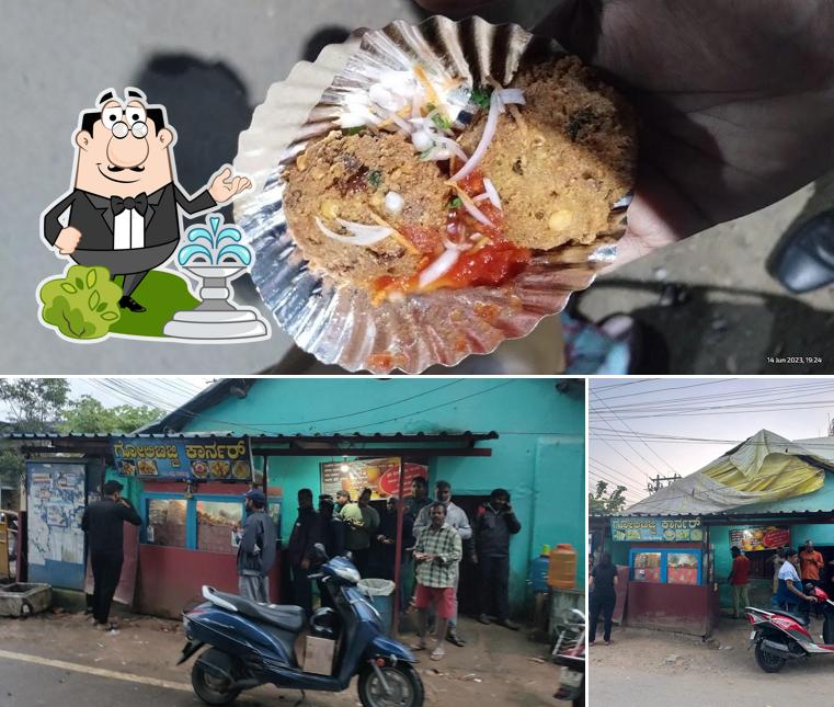 Take a look at the image depicting exterior and food at Golibajji Corner