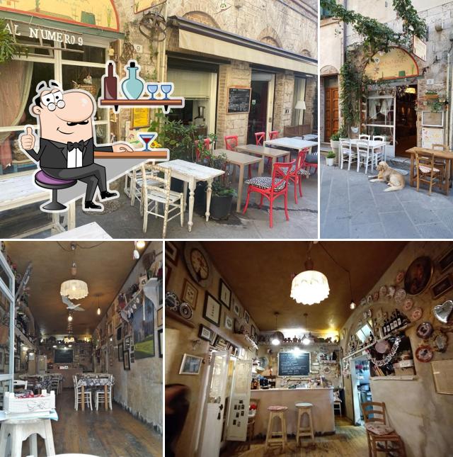 Gli interni di Al Numero Nove