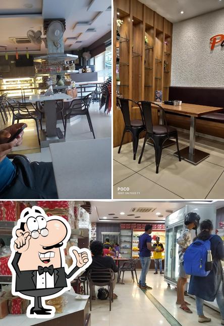 Take a seat at one of the tables at Pastry Chef