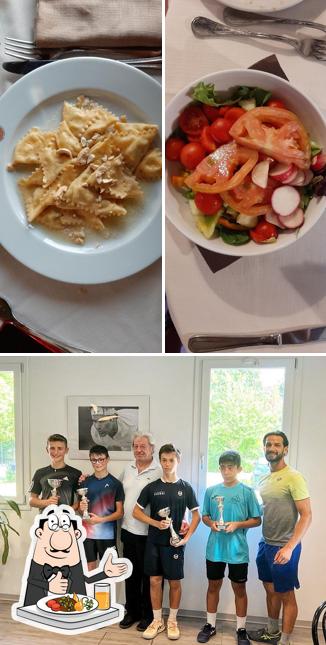 La cibo e esterno del ristorante