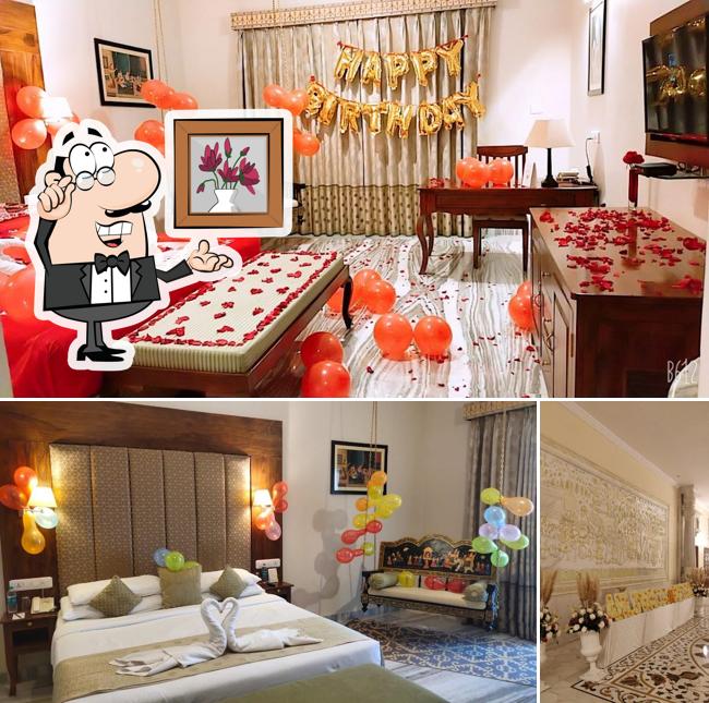 Take a seat at one of the tables at Taj