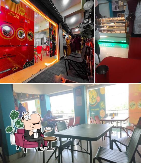 The interior of Khatu wale Marwadi Vasa and Restaurant