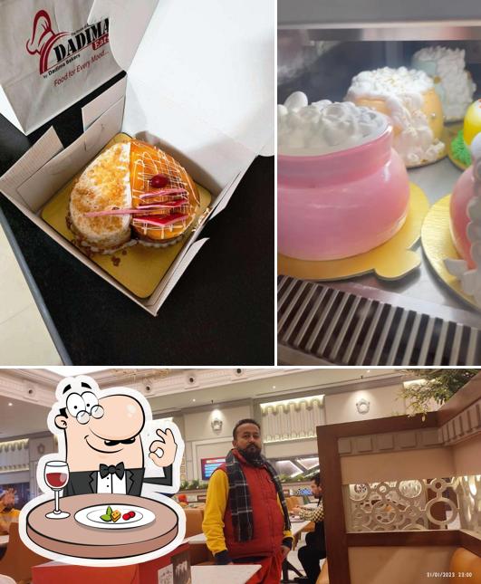 Take a look at the image showing food and interior at Dadima Bakers