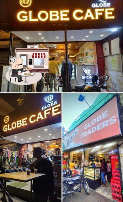 The photo of Globe cafe’s exterior and interior