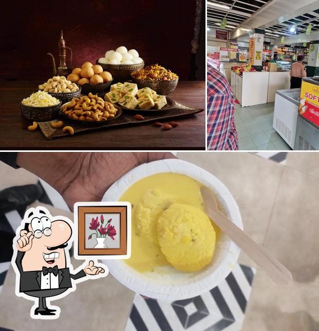 Among different things one can find interior and food at Haldiram's Day 2 Day