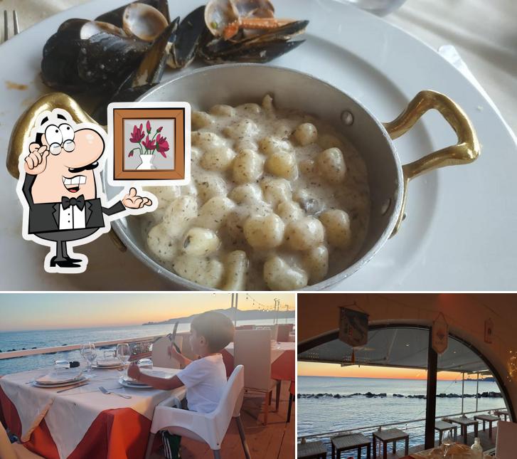 Questa è la foto che mostra la interni e cibo di Ostaia Ca da Gurpe Al Mare
