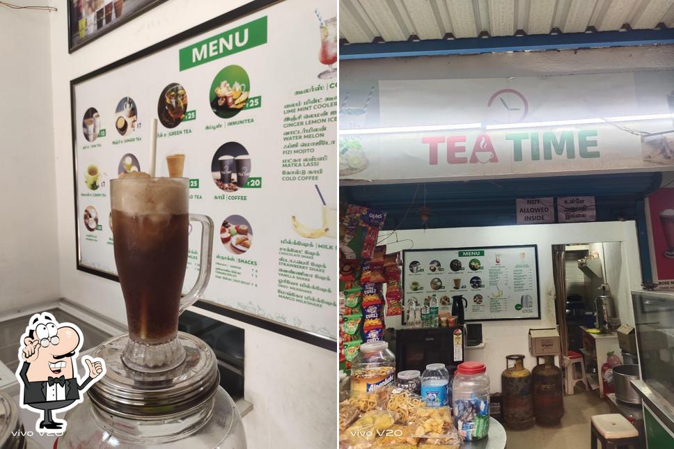The interior of Tea Time K.K. Nagar