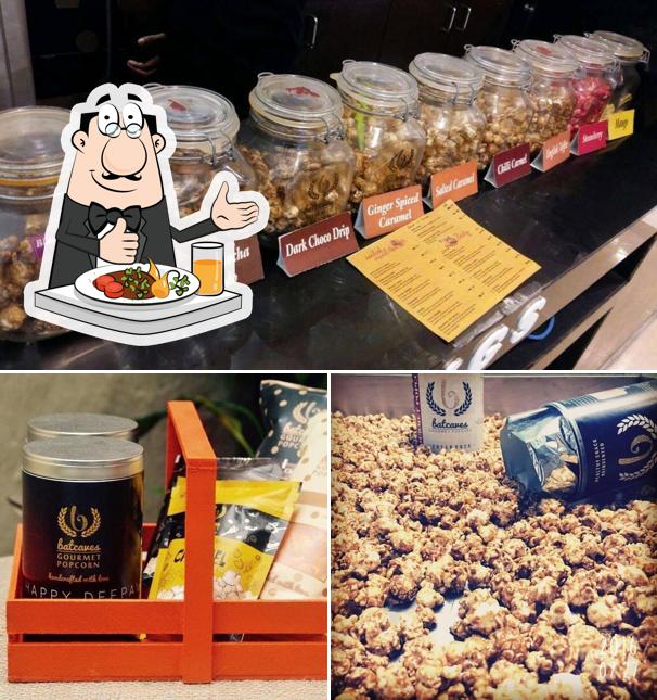 Among different things one can find food and beer at Batcaves Gourmet Popcorn