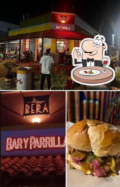 Dê uma olhada a foto mostrando comida e exterior a Bera Gastronomia