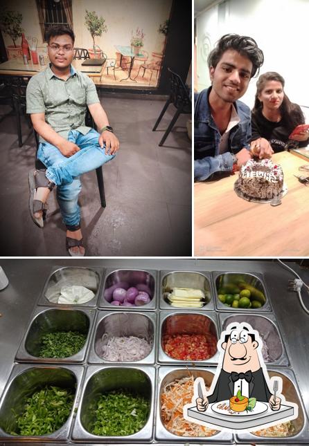 The photo of food and interior at Down Town