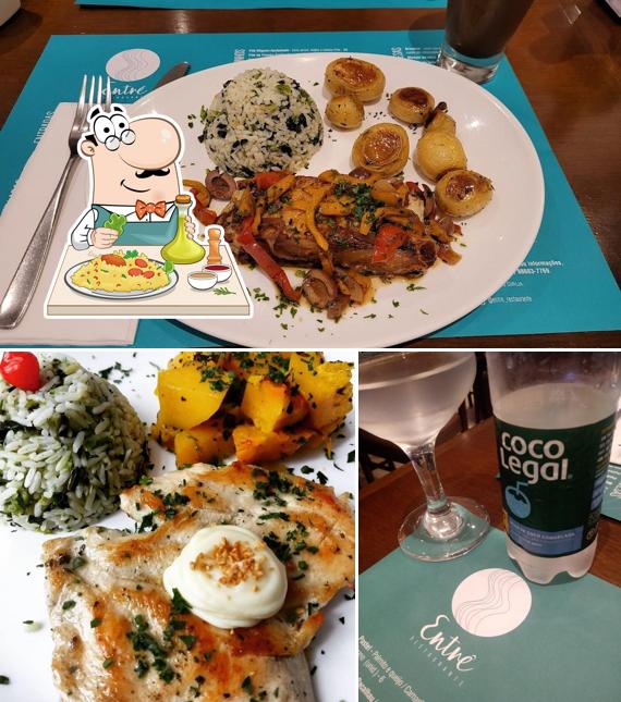 Confira a imagem apresentando comida e cerveja no Entrê Restaurante