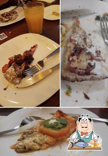 Salmão grelhado em Di Madre Pizzaria