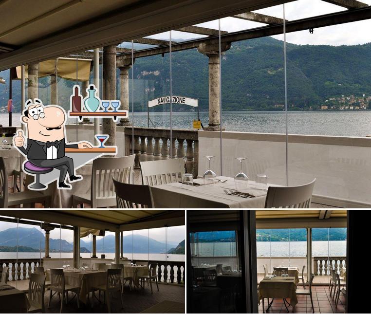 Questa è la immagine che presenta la interni e tavolo da pranzo di Sottovento Lago di Como